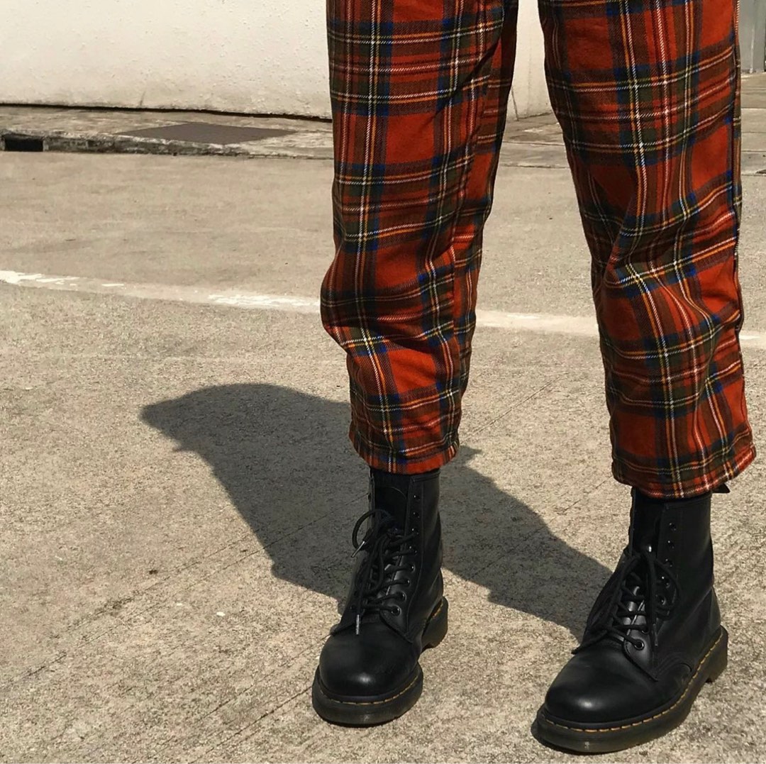 Plaid pants with doc discount martens
