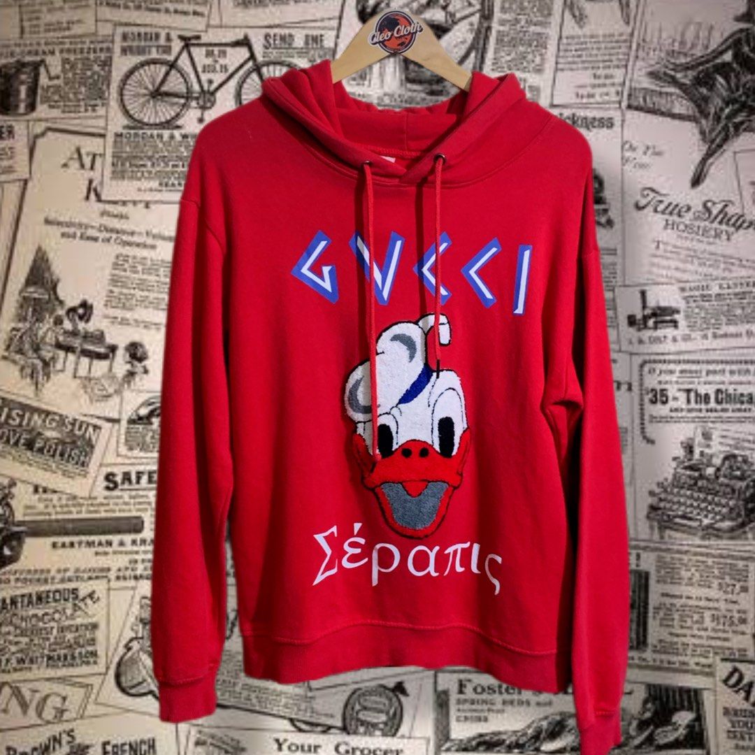 Gucci donald duck hoodie red new arrivals