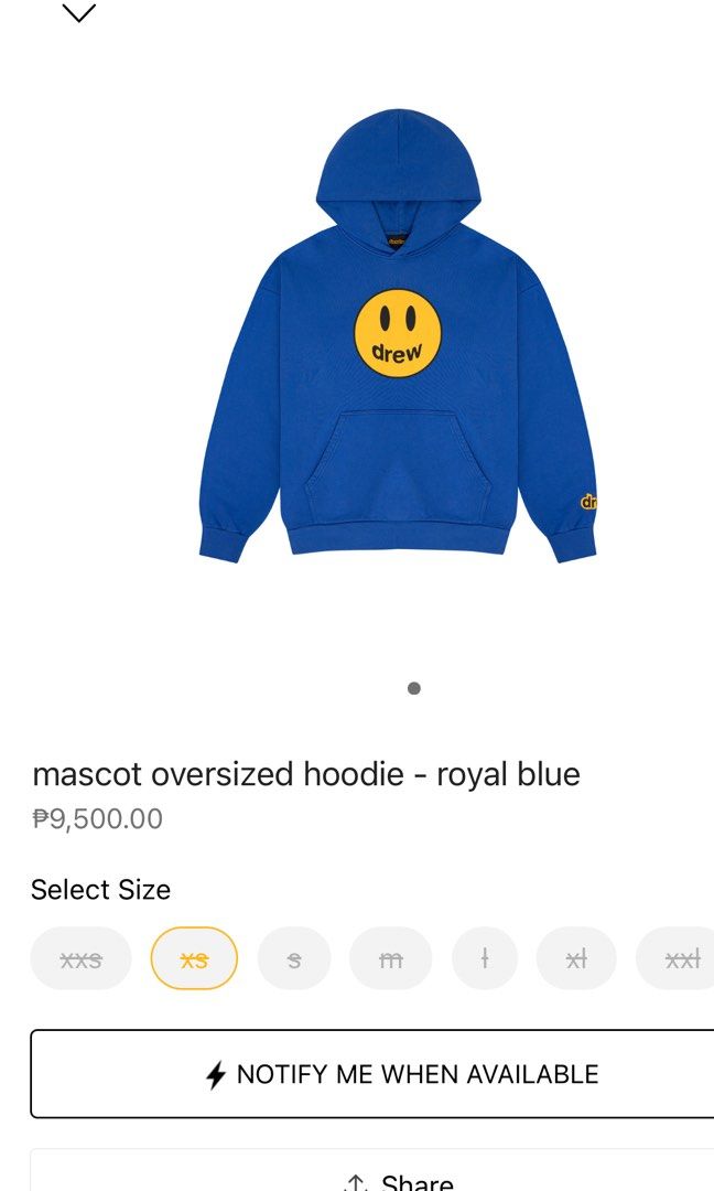 mascot oversized hoodie - royal blue