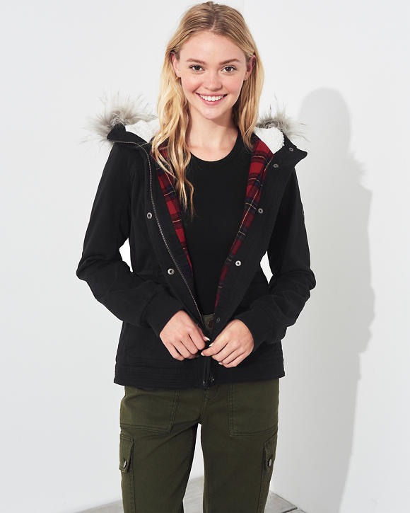 Hollister stretch parka clearance