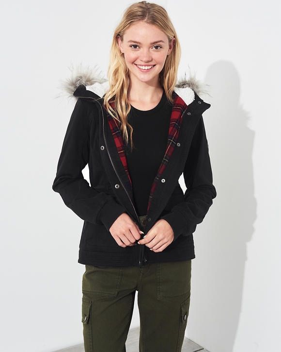 Hollister shop stretch parka