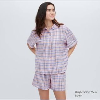 Authentic UNIQLO Soft Seersucker Pajamas (Short Sleeve)