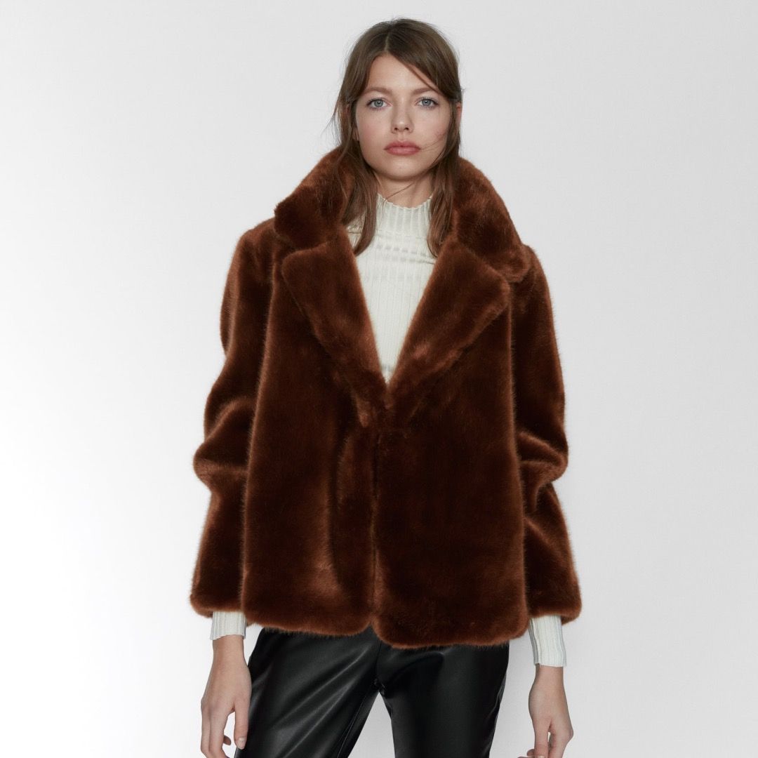 Fur coat shop zara woman