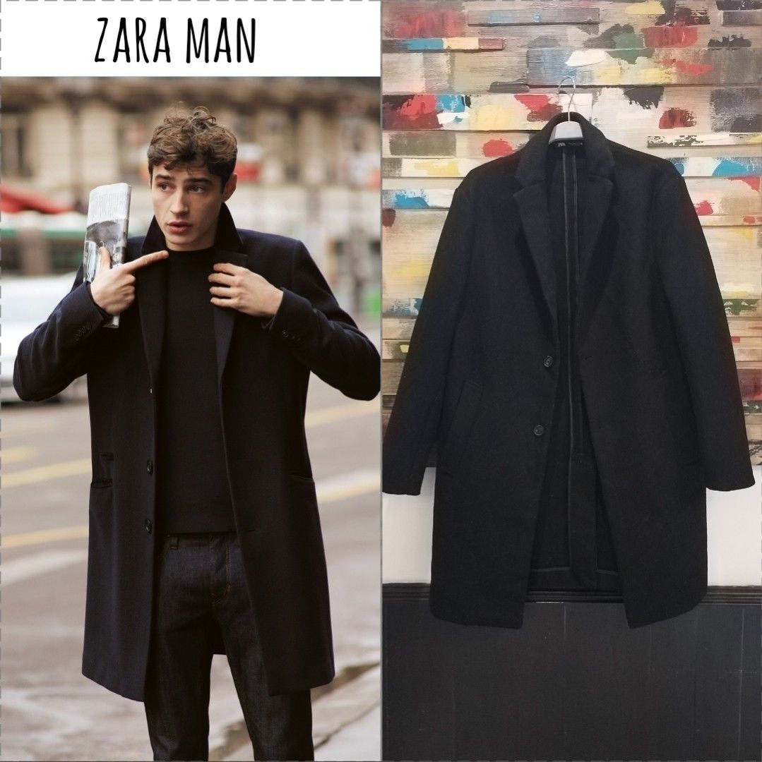 Wool coat men zara store