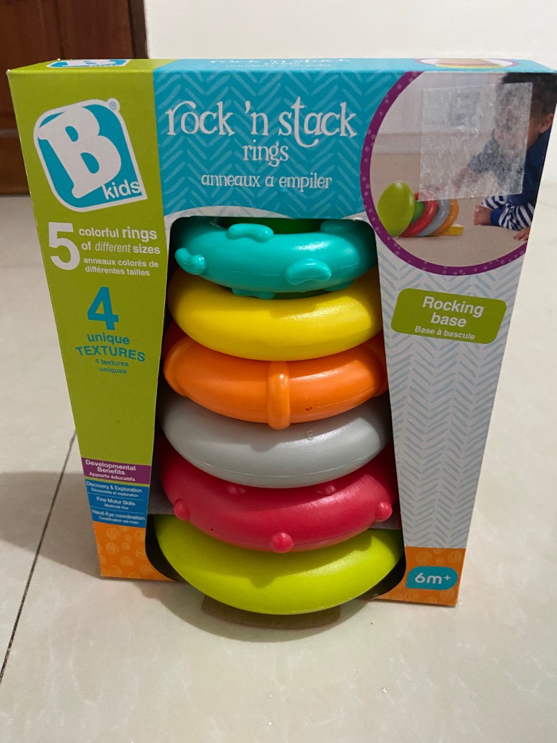 B kids Rock n Stack Rings Toy, Hobbies & Toys, Toys & Games on Carousell