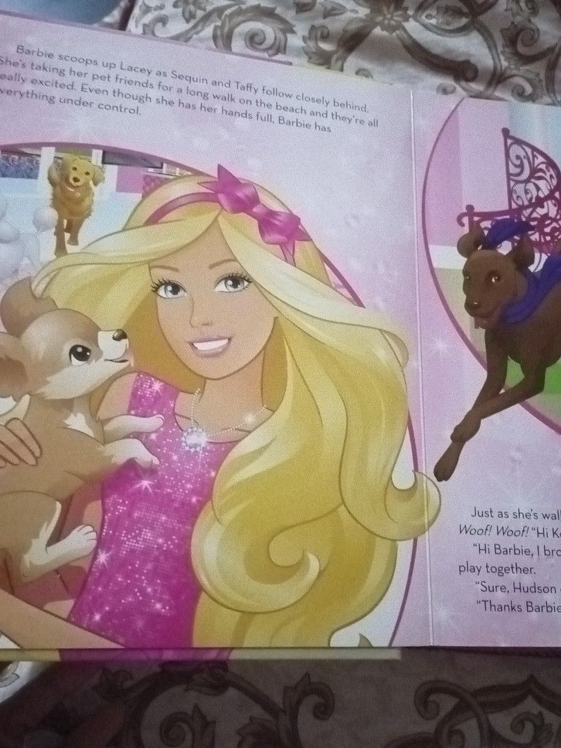 Barbie Storybook with figurines and playmat, Hobbies & Toys, Books