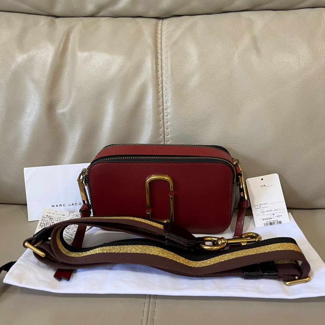 REPRICE CHEAPEST TERMURAH DI PASARAN BEST DEAL MARC JACOBS Snapshot Camera Bag in Deep Maroon tas wanita harga gila jual murah authentic