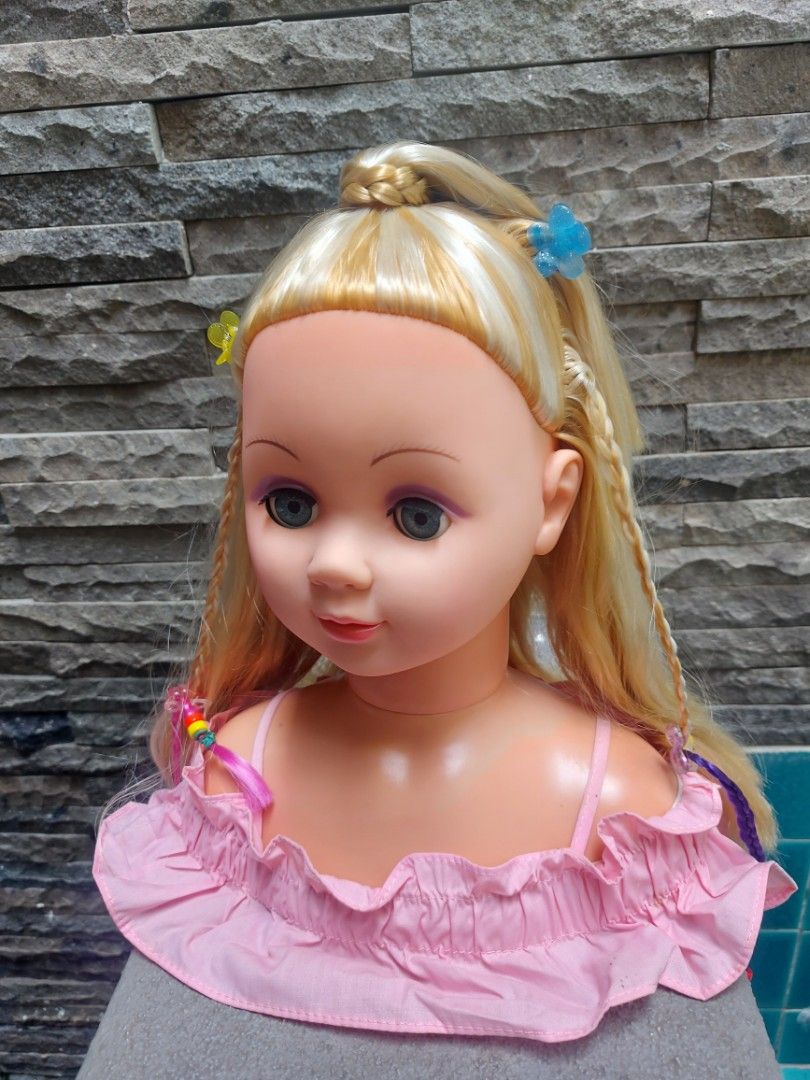 Big doll heads with hair discount