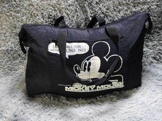 Black Mickey Mouse Zipper Closure Duffel bag