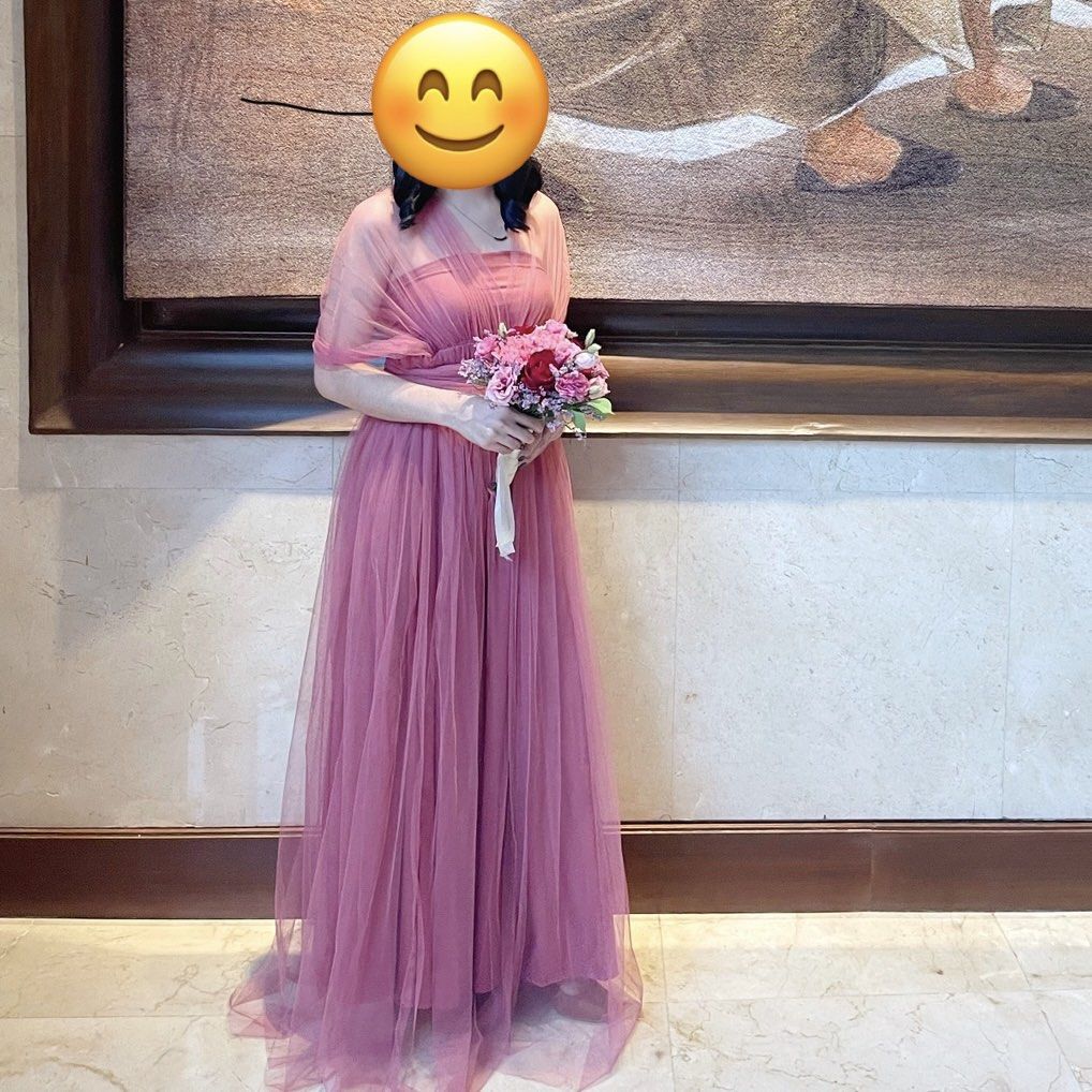 Blush pink infinity hot sale gown