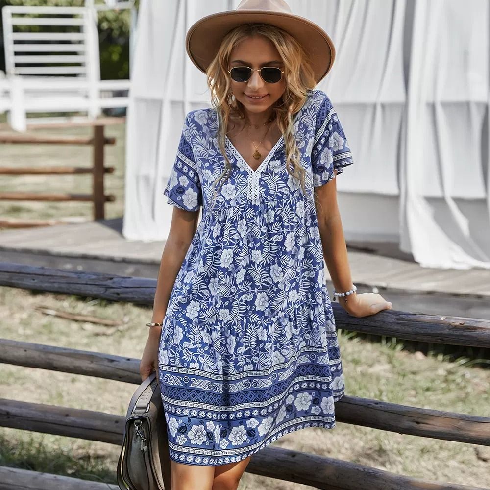 bohemian dress singapore Boho Floral Maxi Vacation Dress | Bohemian, Hippie & Gypsy Fashion