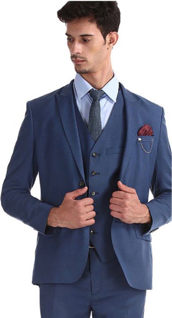Brand new navy blue men suit jacket and pants Men s Fashion