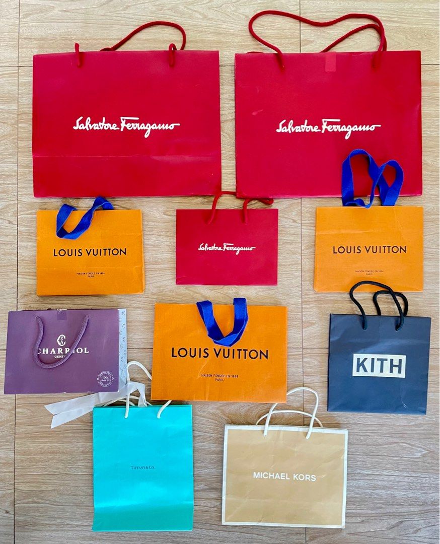 ‼️Branded Paper Bags - Take All (Category: Luxury Bags & Wallets) located in Pasig City. Submitted by retail.manila (Listing ID 1249077714, Image 1). Description: ORIGINAL BRANDED PAPER BAGS FOR SALE Available brands (as of today) Louis Vuitton Salvatore Ferragamo Charriol KITH Chanel Dior ALL ORIGINAL Negotiable Perfect for resellers.
