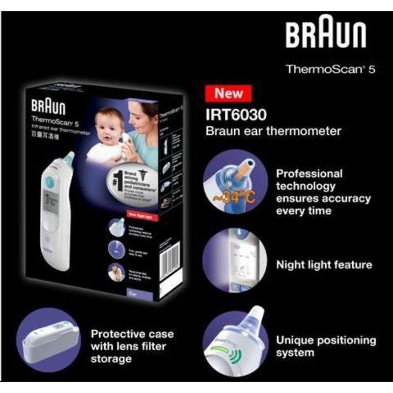 BRAUN THERMOMETER (thermoScan 5), Health &amp; Nutrition, Thermometers on ...
