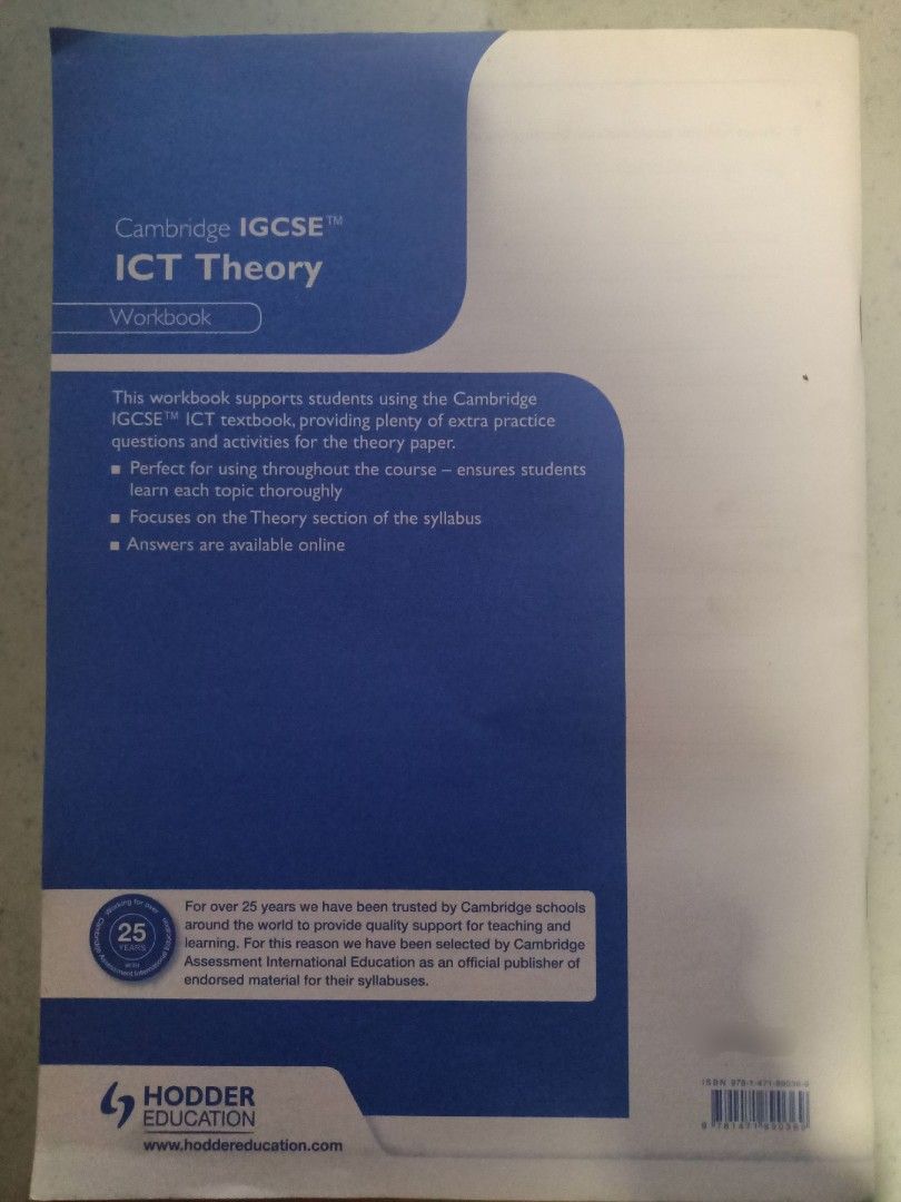  new cambridge igcse ict theory workbook hobbies toys books