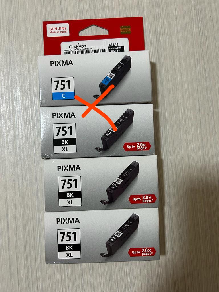Canon Pixma 751 Ink Cartridges, Computers & Tech, Printers, Scanners ...
