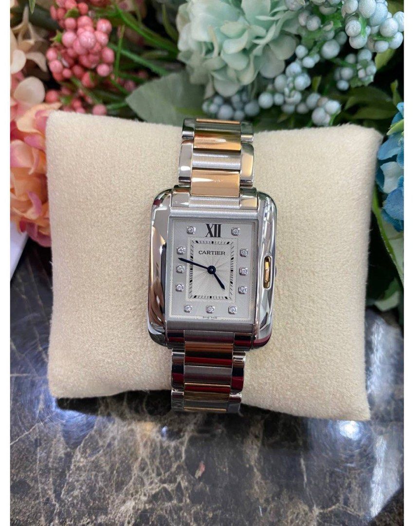 Cartier rose gold diamond watch store