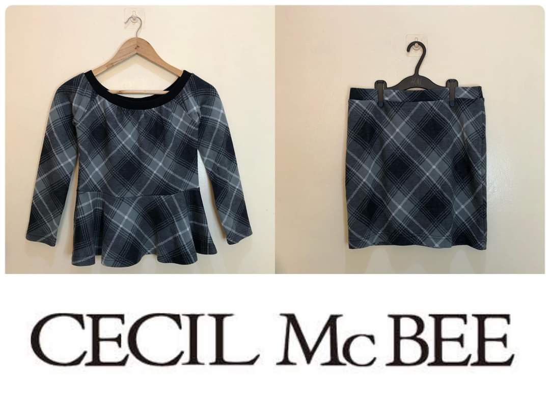 Cecil McBee Sets Black/White Checkered Co Ords (Category: Sets or Coordinates) located in Manila. Submitted by apolloshop (Listing ID 1249254698, Image 1). Description: Cecil McBee •Cecil McBee checkered sets perfect for attending formal gatherings or simply going to office, etc. •includes one top and one skirt seperately which you can match with any clothes you want ☺️ •(top) size: M •(skirt) size: 26-29 (fitted) P250.