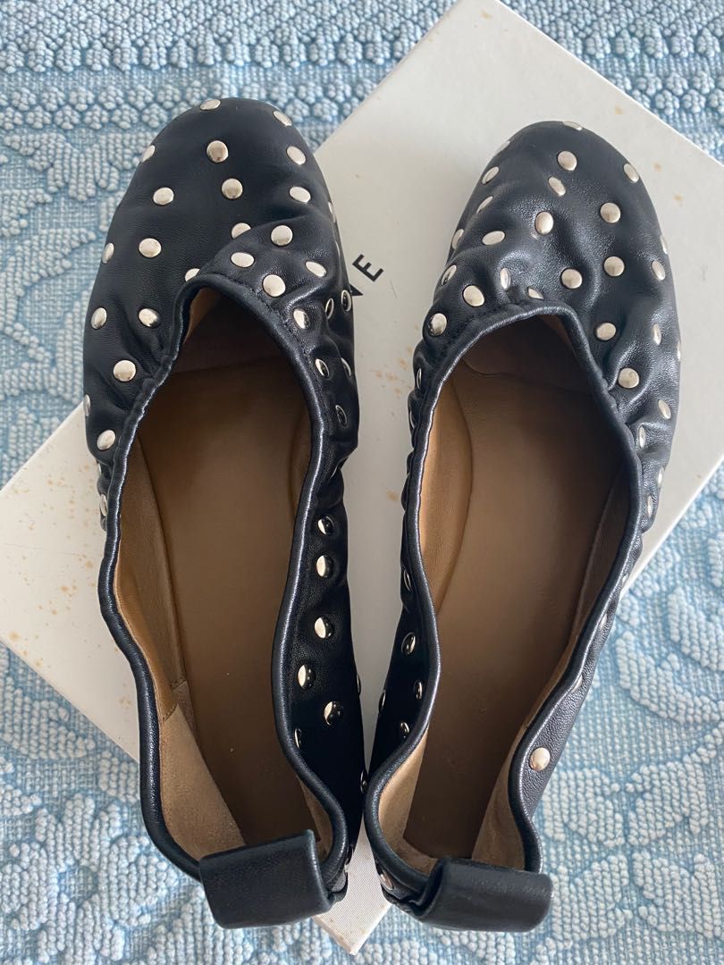 Celine Authentic Soft Ballerina Leather Ballet Flats Women s