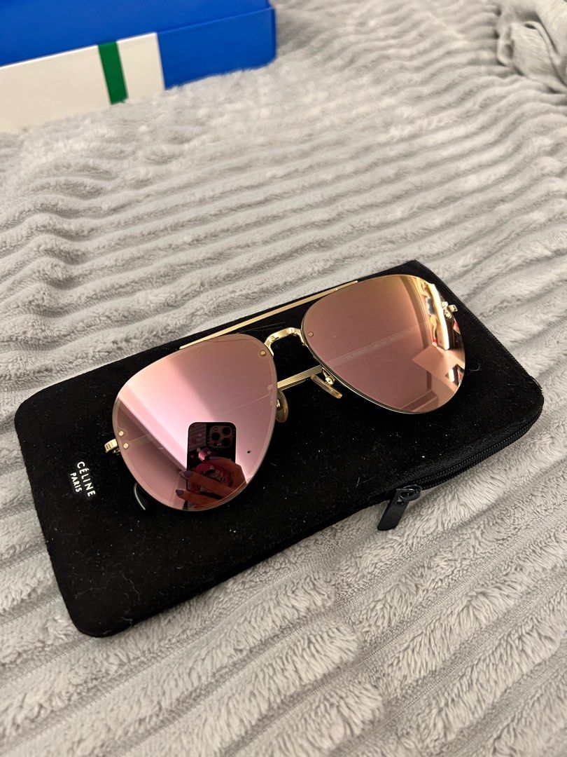 Celine sunglasses iconic mirror in pink cl41392 s