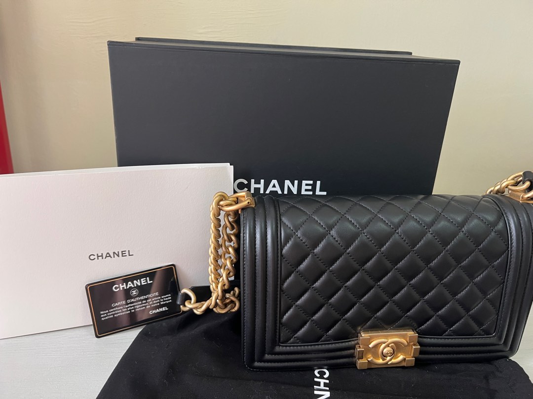 Chanel le boy medium bag, Luxury, Bags & Wallets on Carousell