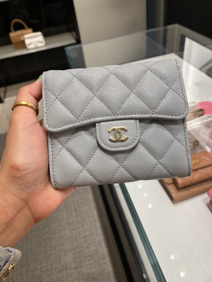 Chanel Card Holder Grey 20C