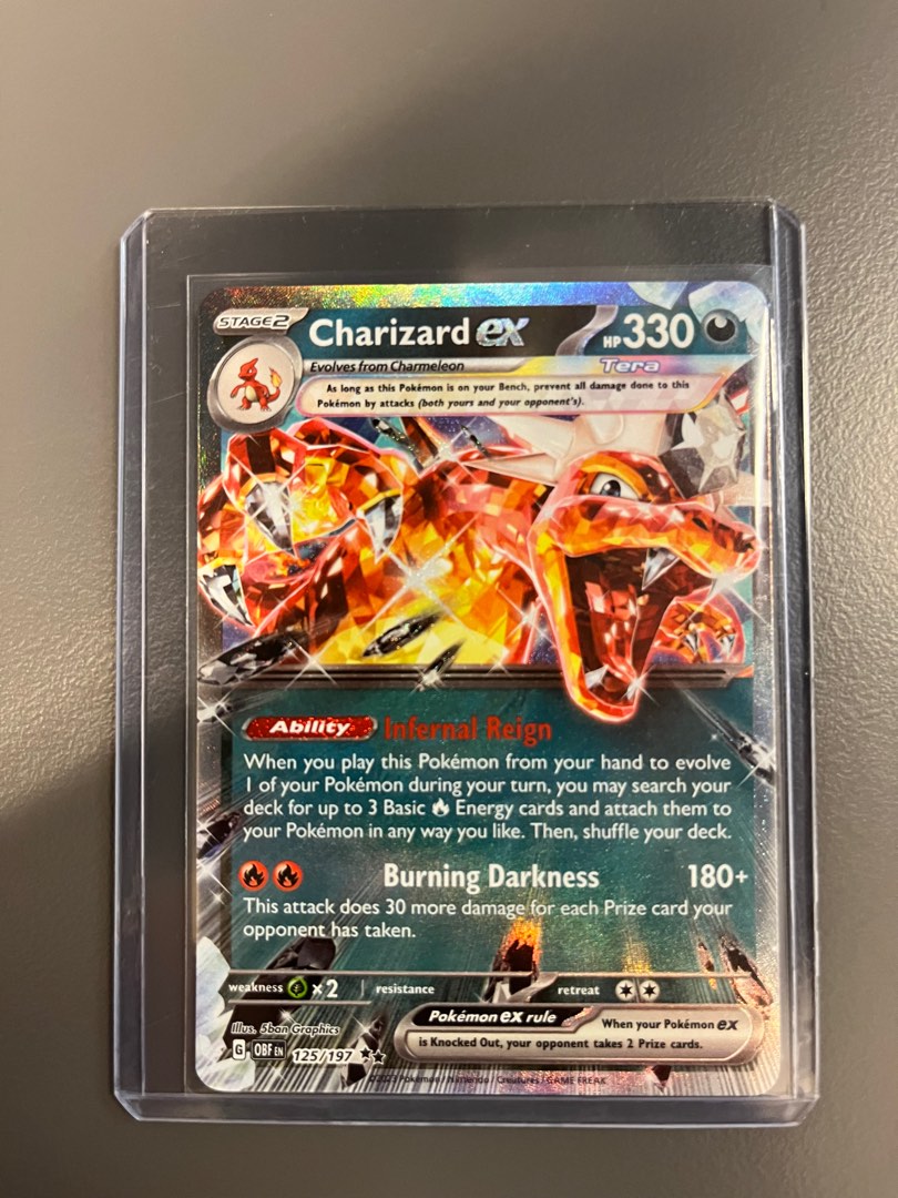 Charizard EX 125/197 - Pokemon TCG Obsidian Flames SV03, Hobbies