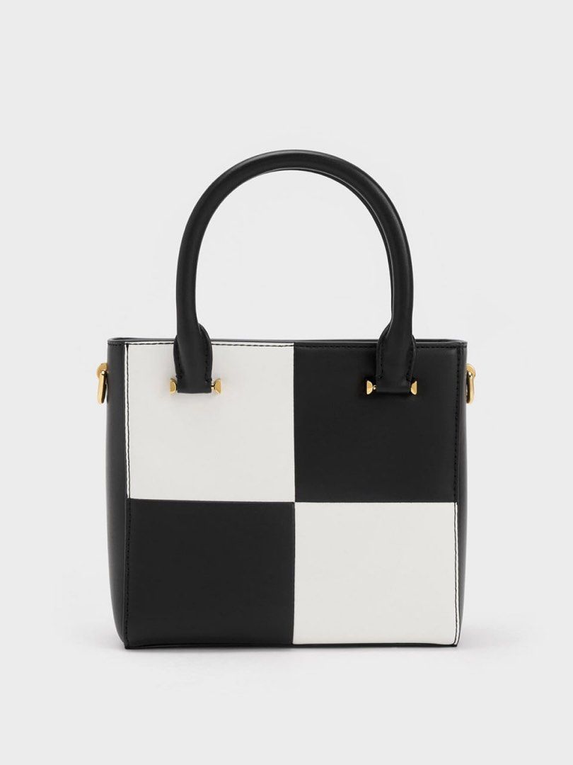 Black square tote bag sales