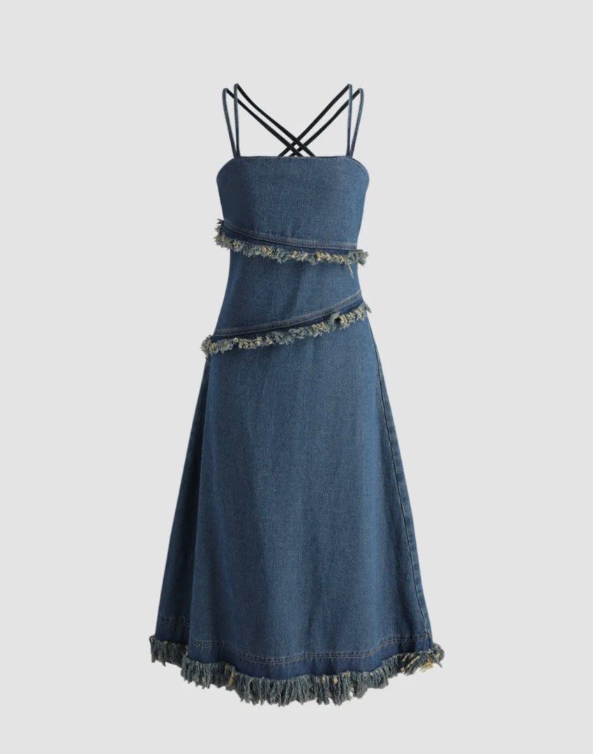 Cider Denim Dress Cute
