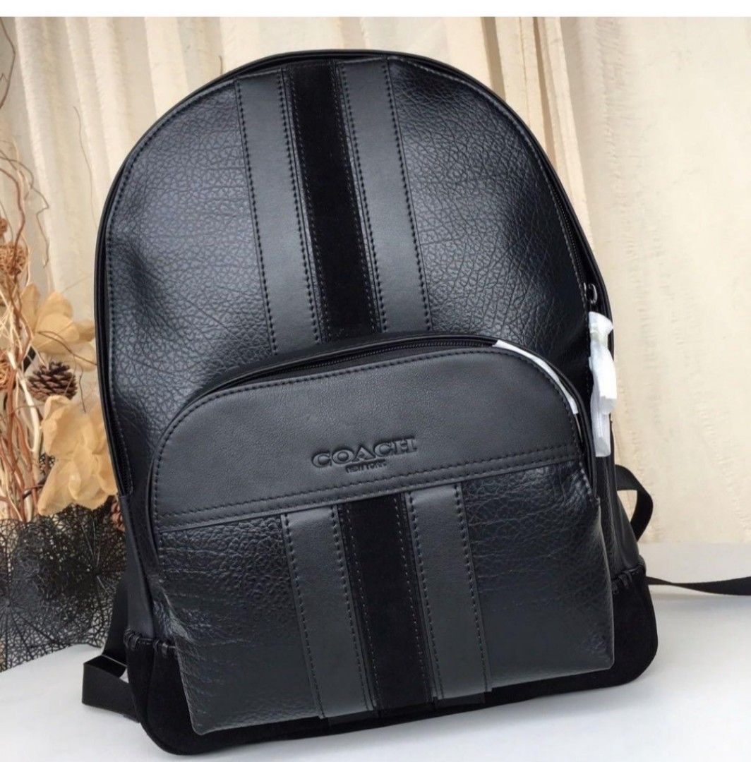 coach baseball stitch backpack Preorder coach houston men backpack with baseball stitch*waiting time 10 to  12days after payment has been made*chat to buy to order, Men's Fashion,  Bags, Backpacks on Carousell