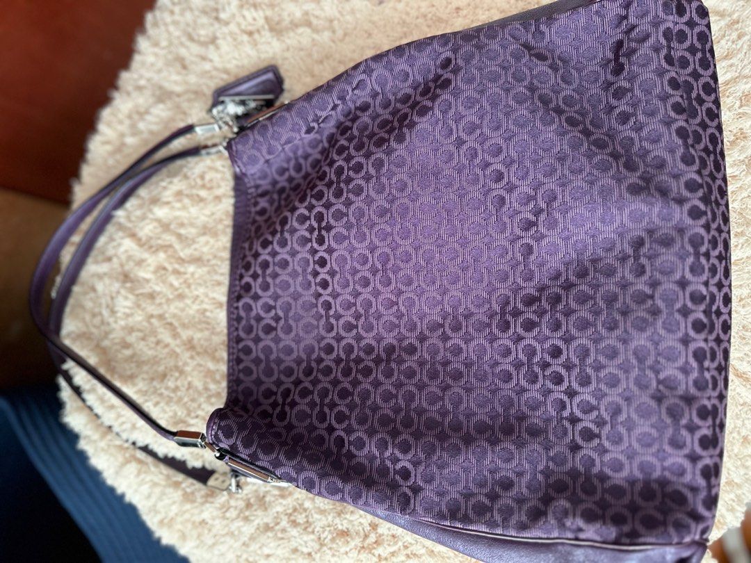Purple coach cheap hobo bag