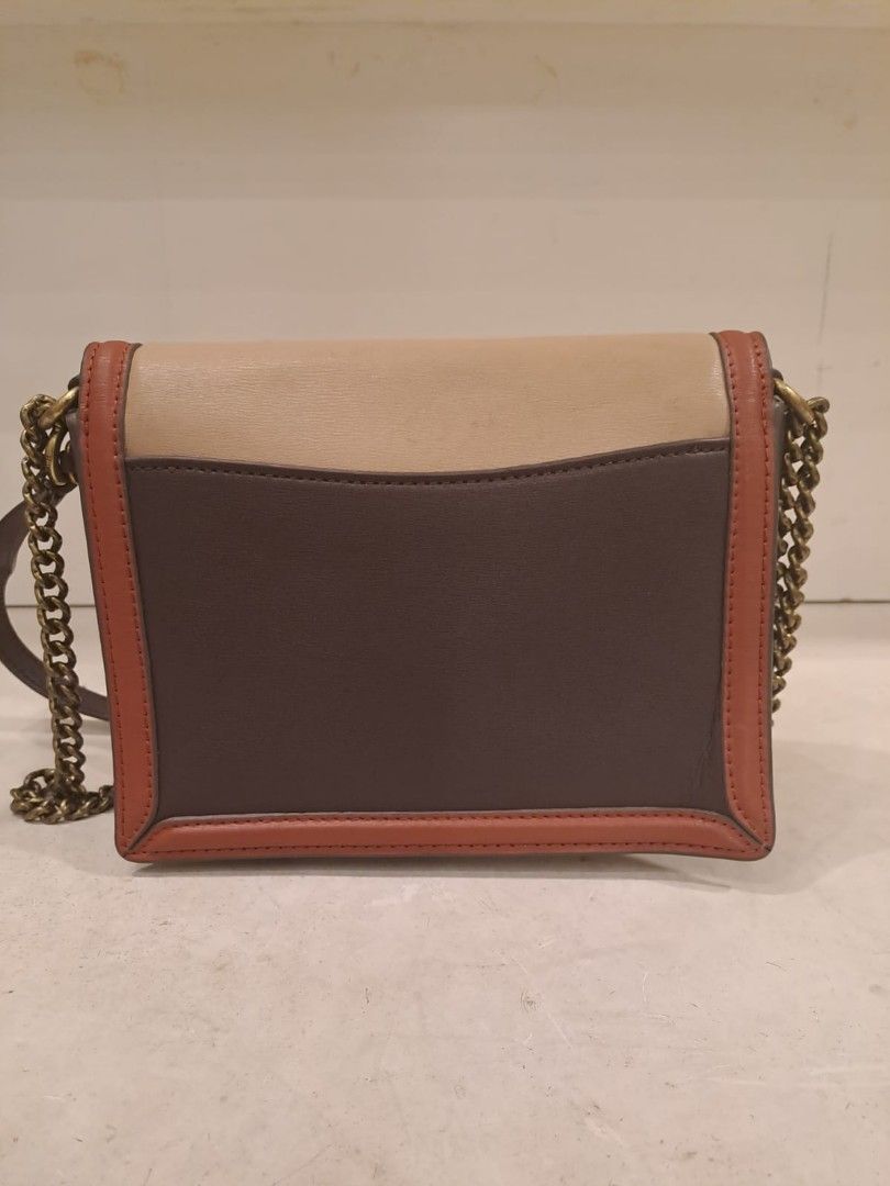 Greenwich small color-block logo saffiano leather crossbody bag, Fesyen  Wanita, Tas & Dompet di Carousell