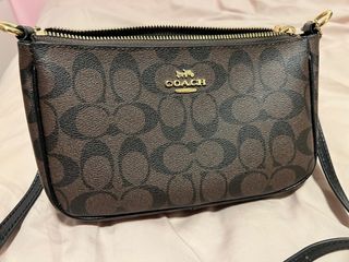 coach mia satchel in brown signature canvas, Luxury, Bags & Wallets on  Carousell