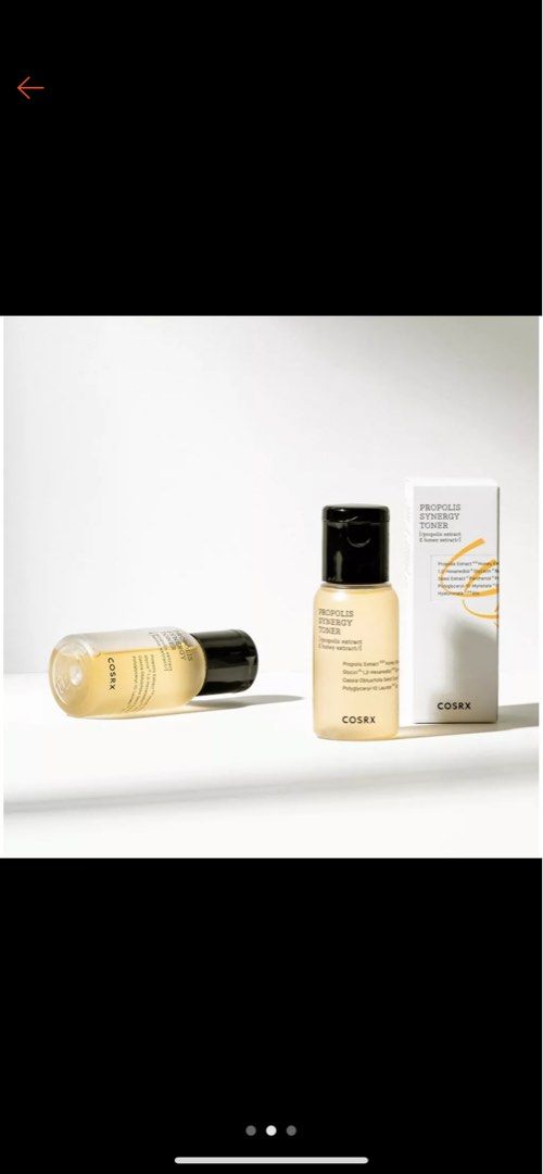 Cosrx Propolis Synergy Toner Mini 50ml (Category: Face Care) located in Quezon City. Submitted by summerfind (Listing ID 1249213431, Image 1). Description: Brand New mini bottle Expiry: May 5 2024 .