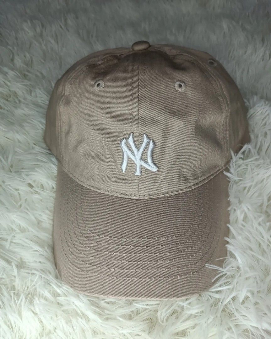 Cream NY dad hat/cap by MLB Korea, Women's Fashion, Watches