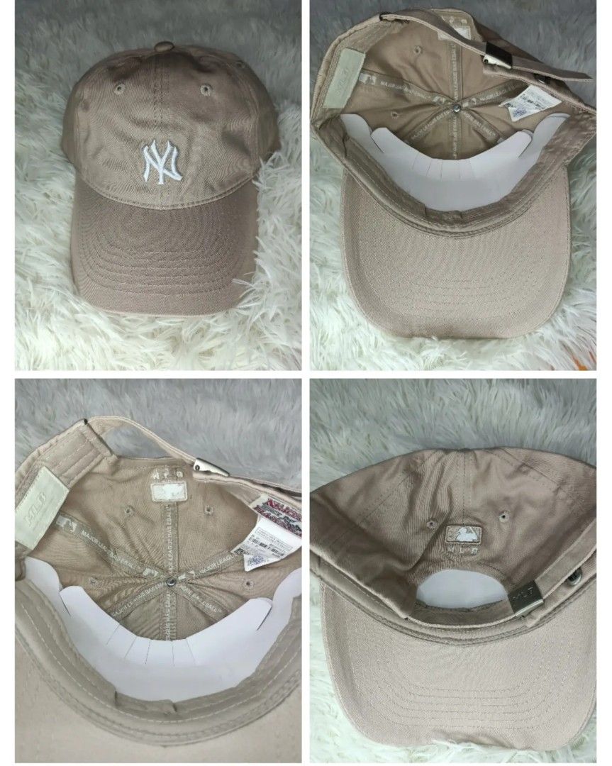 Cream NY dad hat/cap by MLB Korea, Women's Fashion, Watches