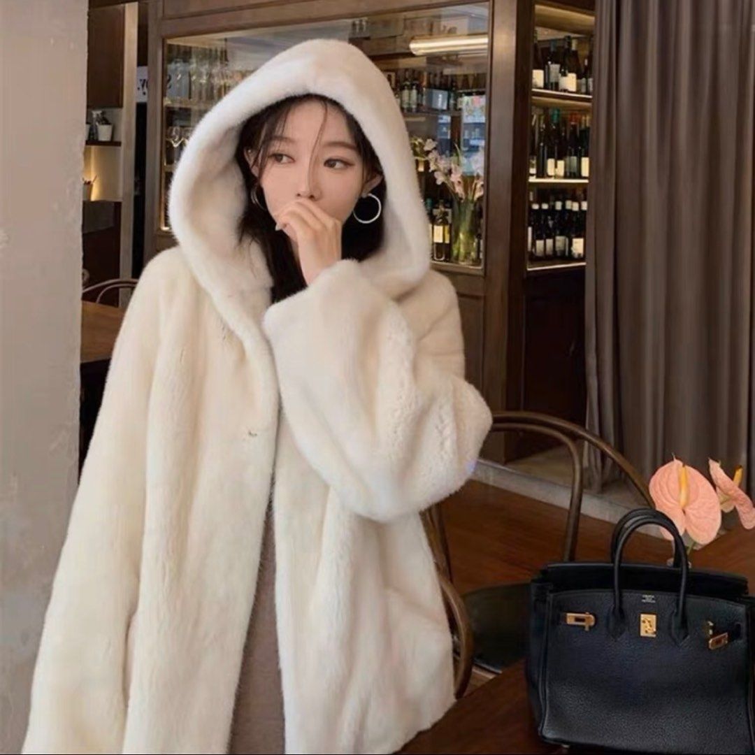 Furry fur coat cheap