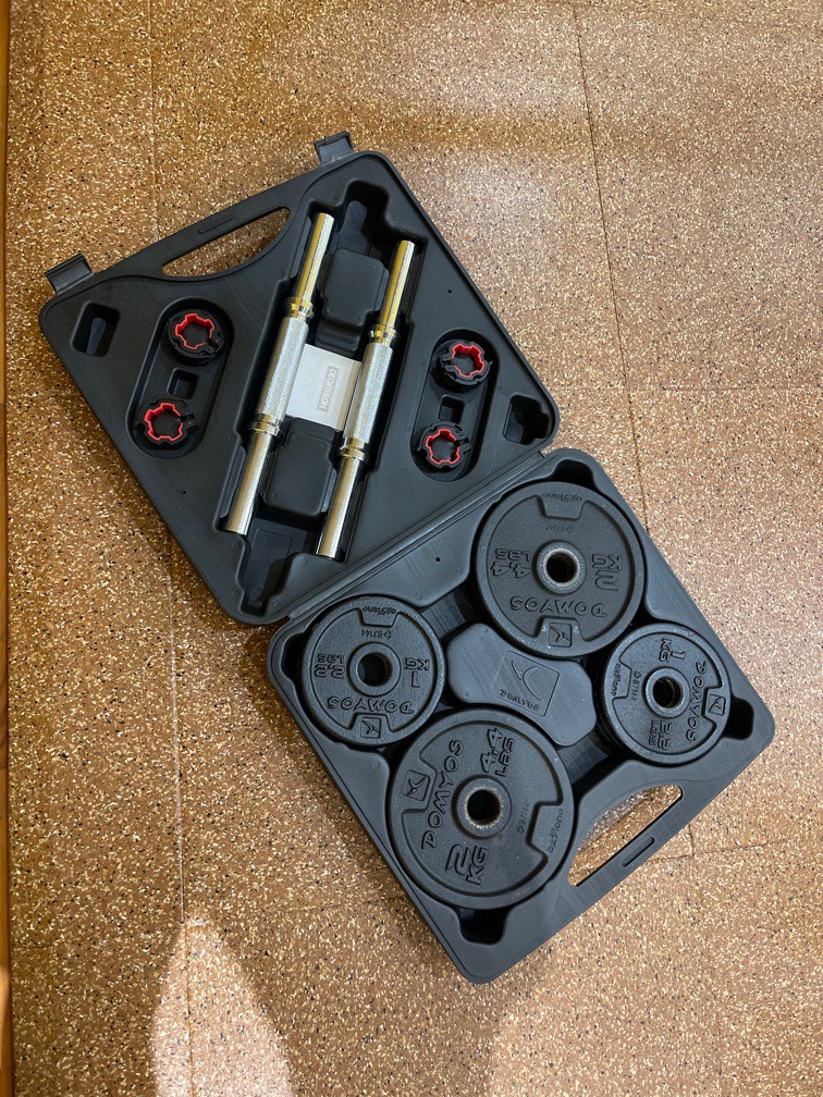 Decathlon dumbbell and EZ curl bar set, Sports Equipment, Other Sports