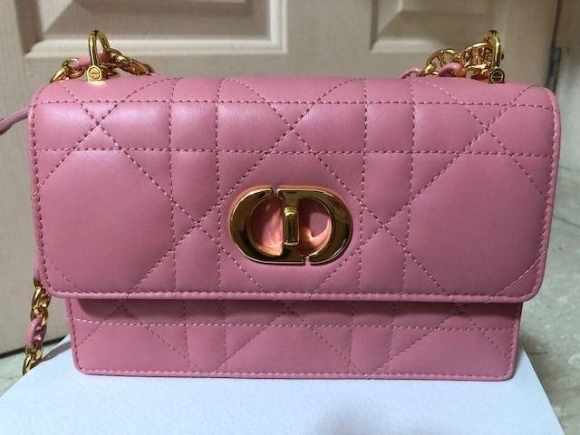 Miss Caro Mini Bag Light Pink Macrocannage Lambskin