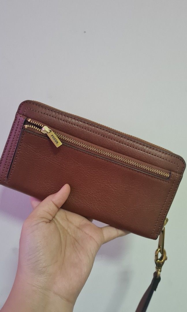 Dompet Fossil Preloved Like New Ori 100% - Fossil Logan Rfid Zip