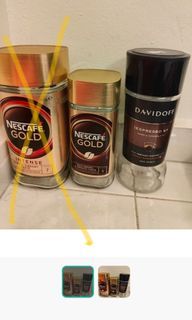 Empty coffee jars