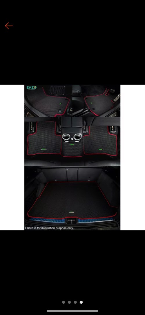 Enzo car mat for Honda fit 2021 gr all black, Car Accessories