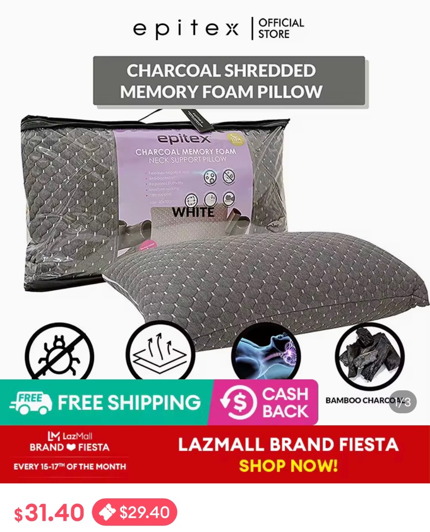 Epitex charcoal sales memory foam