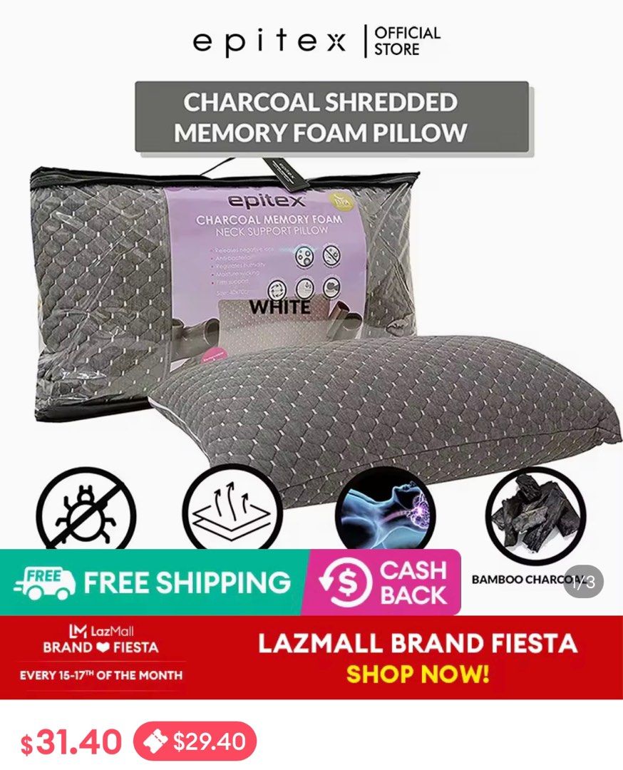 Epitex charcoal memory hotsell foam