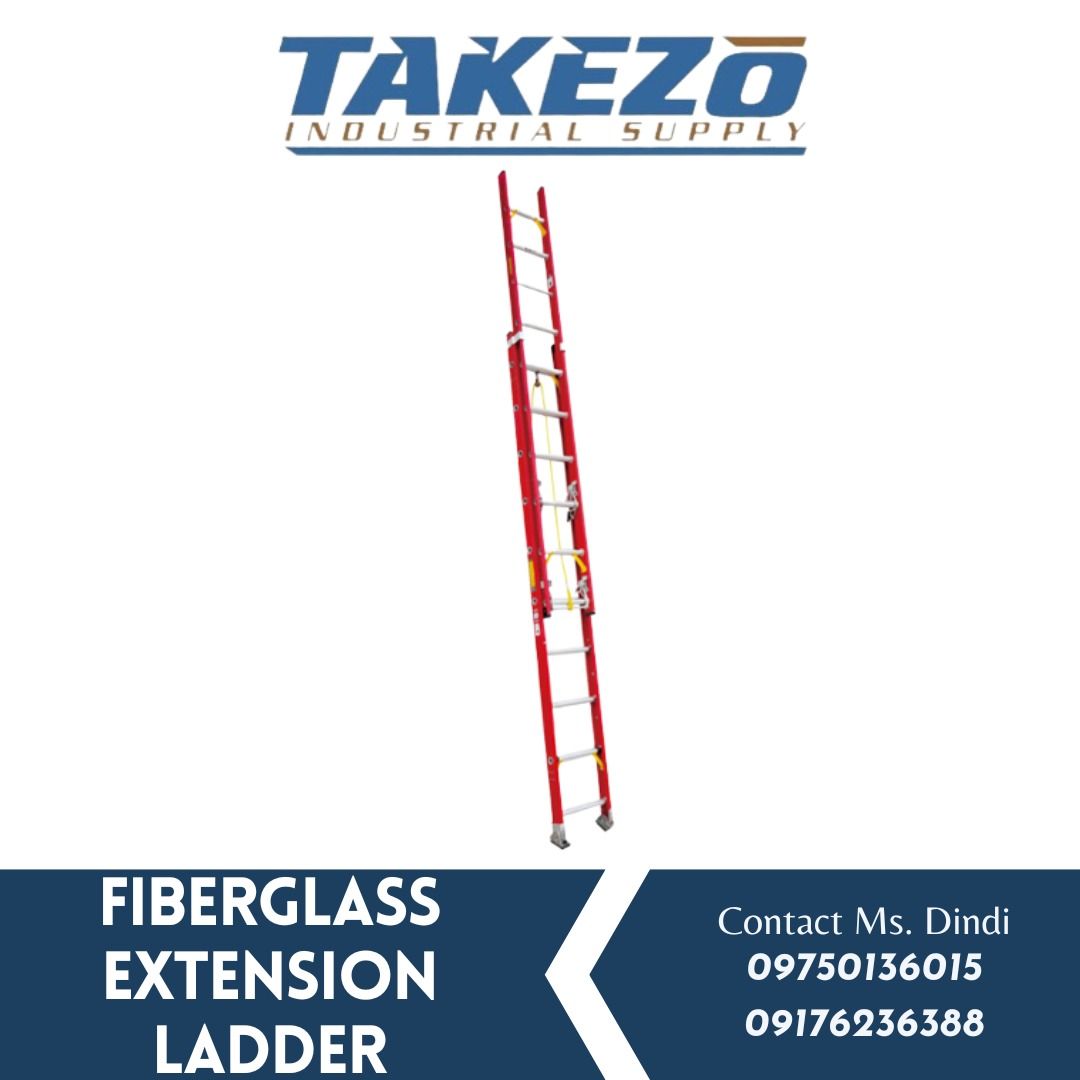 FIBERGLASS EXTENSION LADDER, Commercial & Industrial, Industrial ...