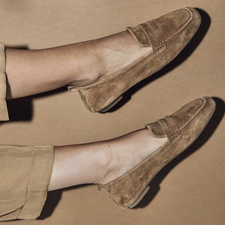 Tan suede moccasins womens top