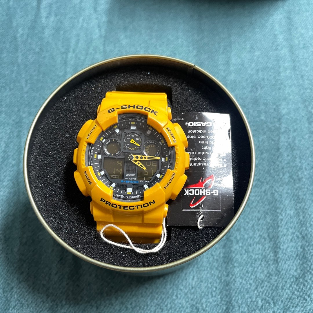 G shock watch discount yellow