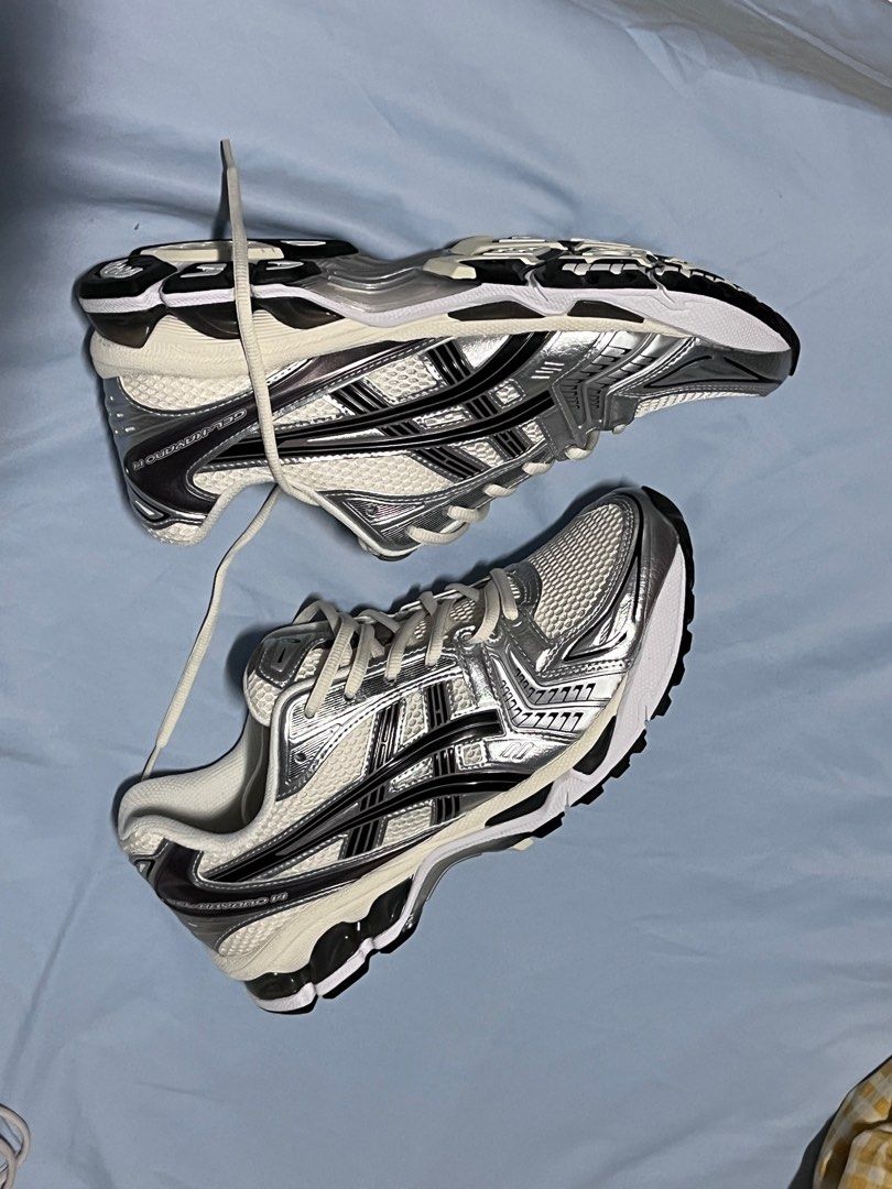 Gel Kayano 14 cream black metallic plum, Men’s Fashion, Footwear