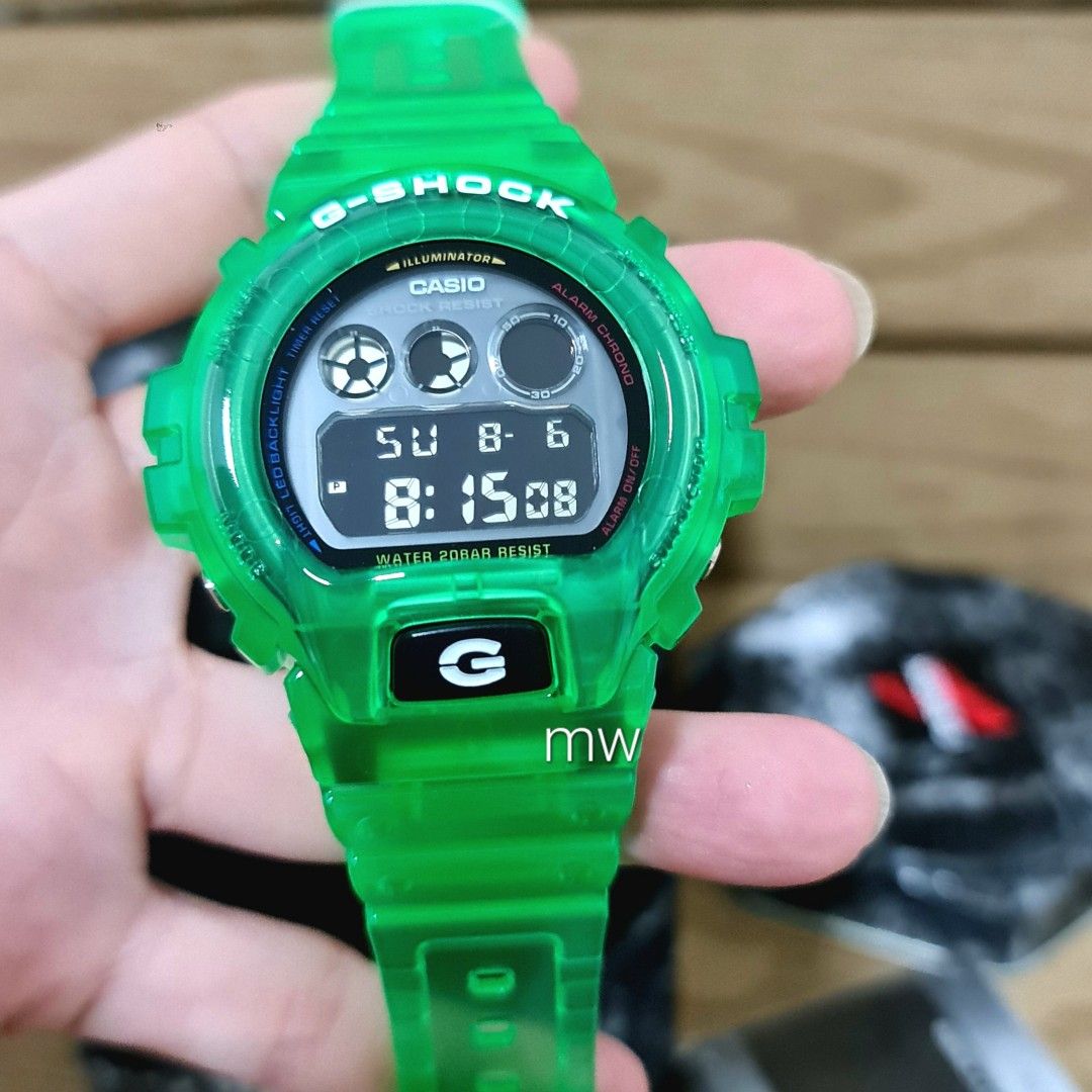 genuine Casio Men G-Shock vibrant colors green jelly watch dw6900 dw ...