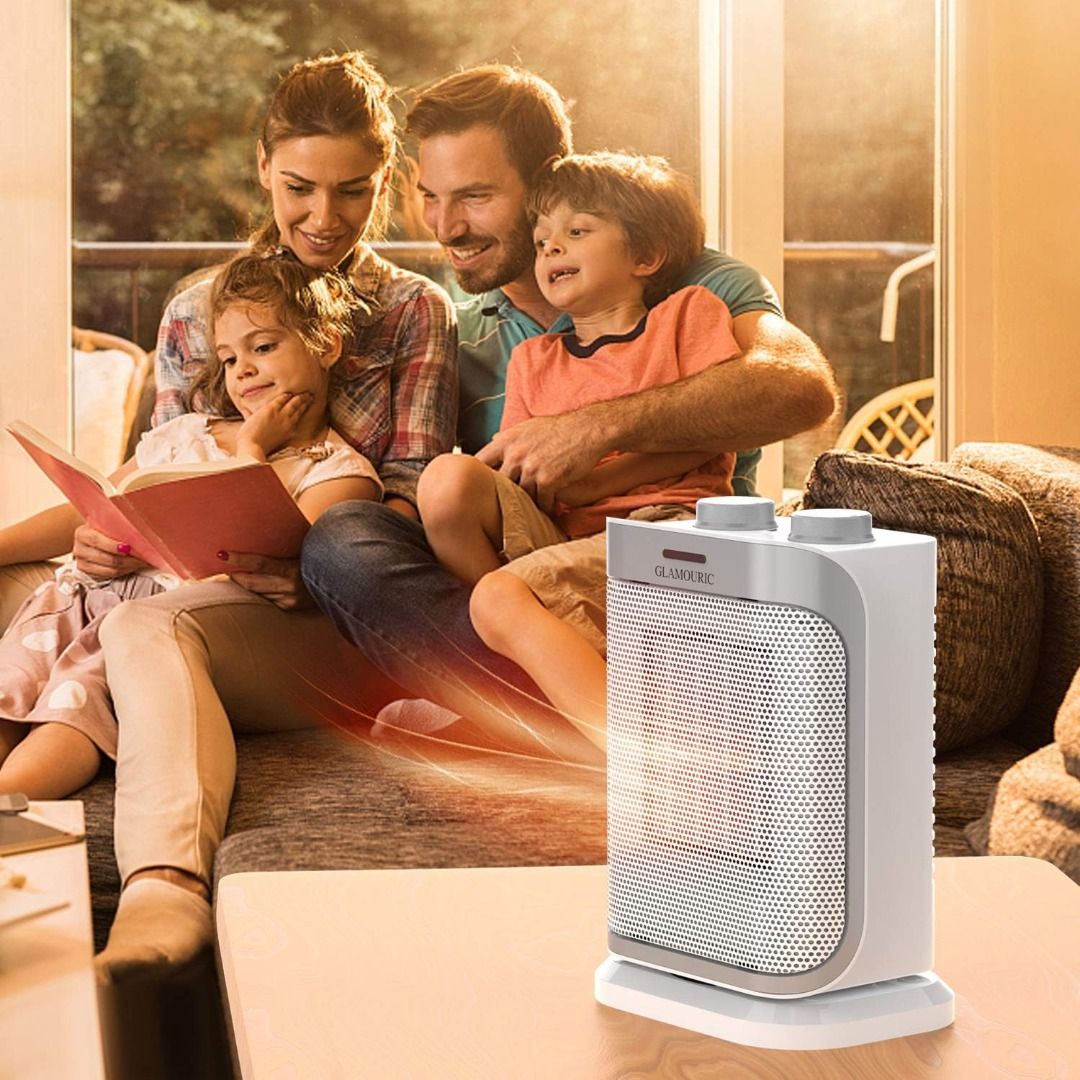 GLAMOURIC Ceramic Space Heater with 1500W, TV u0026 Home Appliances, Air  Conditioners u0026 Heating on Carousell